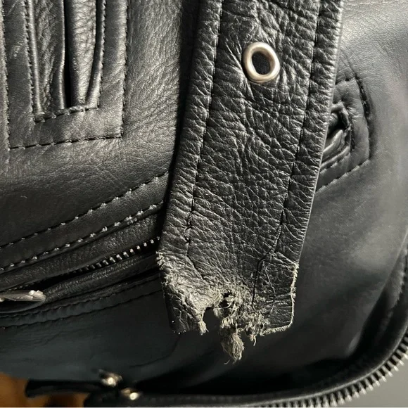 SOLD Vintage Leather Moto Jacket - Picture 7 of 7